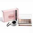 Erinde Grey Smoke Matte Eye Makeup Gift Set, Eyeshadow Palette, Eyeshadow Stick & Eyeliner Gel Makeup Kit with Brush, Waterproof, long-lasting, Natural Nude Eye Enhancing Kit