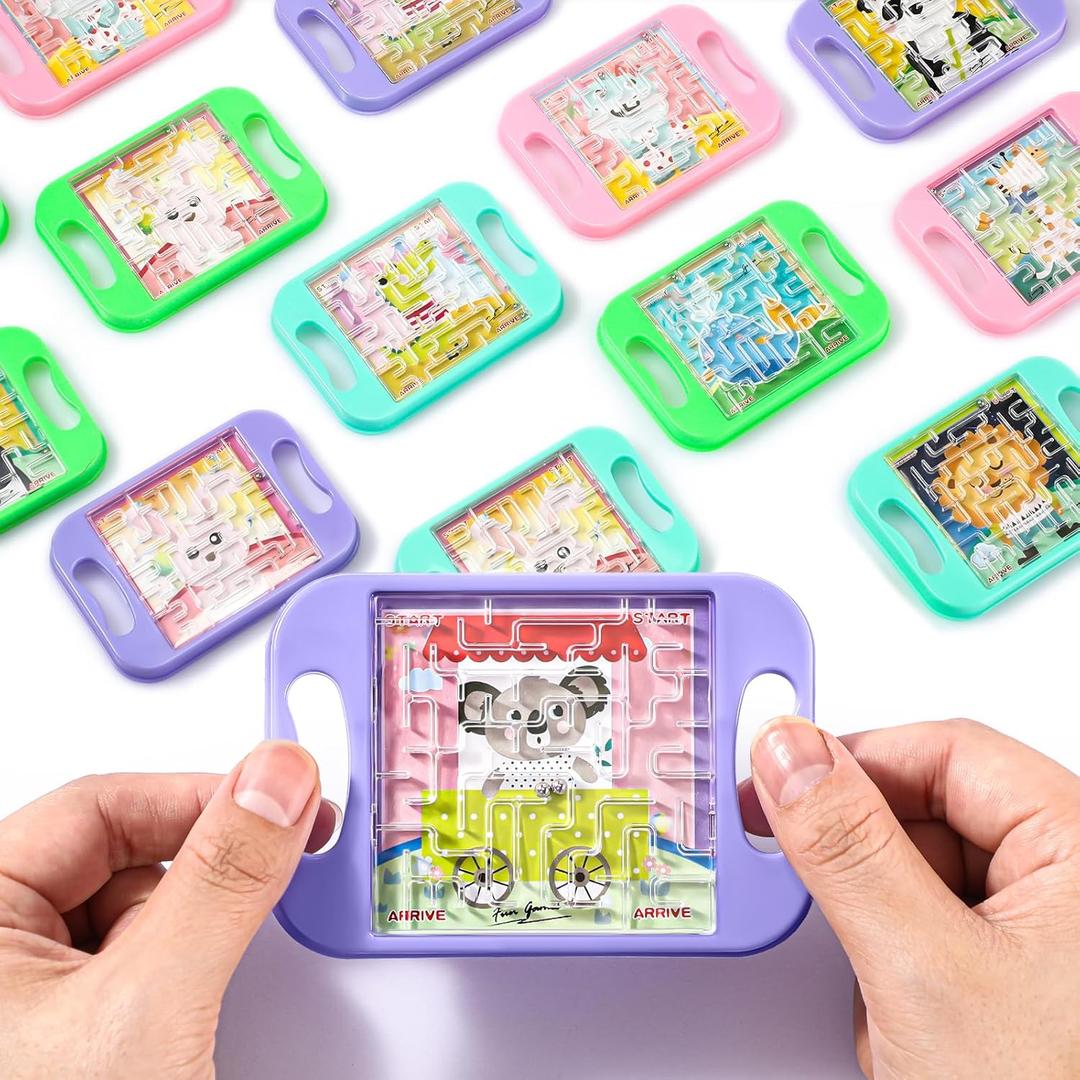 36 Pcs Mini Maze Puzzle Bulk for Kids Summer Hawaii Party Favors Small Maze Cubes Game Educational Handheld Puzzle Travel Games Graduation Classroom Gifts for Students Adults Teens