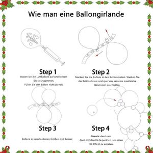 Christmas Balloon Arch Kit, Red Green Gold White, Candy Cane Peppermint Design with Snowmen and Gift Box Decorations