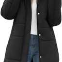 VXVGER Women's Thicken Puffer Coat Winter Warm Fleece Quilted Jacket Padded Parka Coat with Removable Hood Size XXL