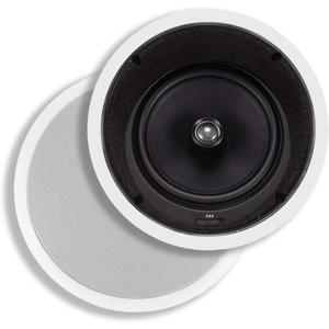 Monoprice 2-Way Aramid Fiber in-Ceiling Speakers - 8 Inch (Pair) Titanium Silk Dome Tweeters - Caliber Series