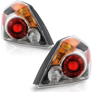 ELH Tail Lights Assembly Fit For 2007-2012 Nissan Altima 4-Door Sedan 2007 2008 2009 2010 2011 2012 Nissan Altima Chrome Trim Left And Right Side
