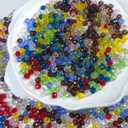 850pcs 6mm Glass Beads for Jewelry Making, Colorful Crystal Rainbow Beads, Assorted Briolette Faceted Loose Bulk Bead for Crafts DIY, Suncatchers, Bracelets, Earring, Necklace