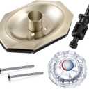 Dreyoo Compatible with Price/Pfister Avante Trim Kit, Applied for Tub and Shower Faucet, Push Pull Shower Valve Parts with Cartridge, Escutcheon, Screws, Sleeve, Handle and Gasket(Satin Nickel)