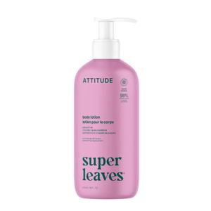 ATTITUDE Body Lotion, EWG Verified Moisturizer, Vegan Skin Care Products, Non-Greasy, Hydrating for Dry Skin, Cruelty Free, Moisturizing, Coconut & Wild Berries Scent, 16 Fl Oz
