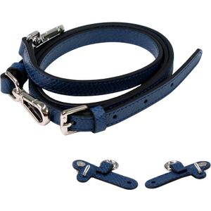 DOSIBAG Leather Replacement Straps for Le Pliage Mini Pouch Bags, Adjustable Crossbody & Shoulder Handbag Straps for Women (Dark Blue)