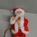 2025 Upgraded Santa Claus Musical Climbing Rope Decoration Climbs Up and Down, Animated 3AA Battery Electric Santa Claus on Rope, Musical Climbing Santa Christmas Tree Ornament Pecfect for Decor