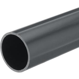 MECCANIXITY 1.5 Inch PVC Rigid Tube Round Pipe Tubing Hardware Tubing 34.2mm ID 38mm OD 330mm/13" Dark Grey High Impact for Water Pipe
