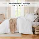 Quataly White California King Comforter Set - 3 Pieces Seersucker Lightweight Bedding Comforter Sets (1 Soft Fluffy Comforter & 2 Pillowcases) - All Seasons Cozy Modern Bed Sets for Women Men