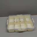 Snackle Box Container, 8 Compartment Divided Serving Tray with Lid and Handle, Snack Box Container for Candy, Fruit and Snacks, Great for Gatherings, Outings, Parties and Entertaining