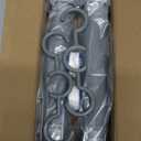 1-1/2 P-Trap Sink Drain Pipe, Flexible, 2 Pack, Gray, Plastic, Polyethylene, 1.8" NPT, Trap Connector, Kitchen & Bathroom, RV Drain