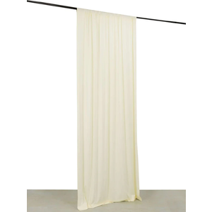 Ivory 4-Way Stretch Spandex Event Curtain Drapes, Wrinkle Free Backdrop Event Panel - 4 ft x10.5 ft