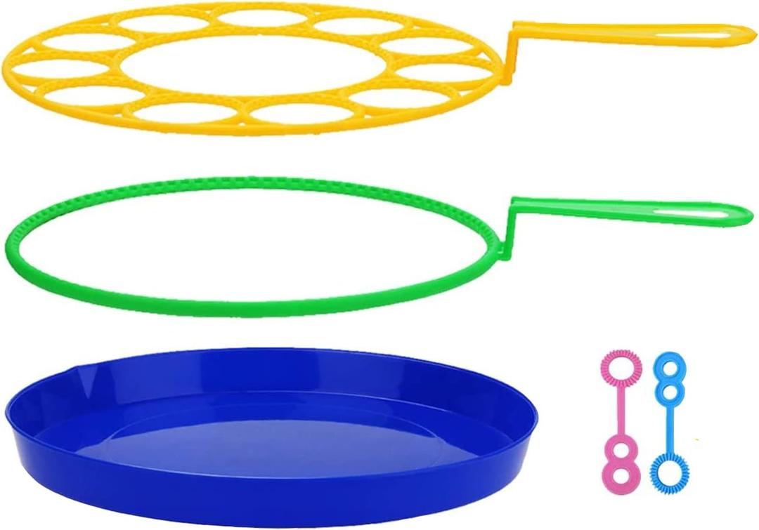 B bangcool Big Bubble Wands Set: Large Bubble Maker, Giant Bubble Wand Bubbles Maker with Tray Bubble Sticks for Kids