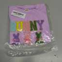 Toddler Baby Girl Boy Easter Clothes Bunny Shirt Short Sleeve Rabbit Embroidery Top Kids Easter Summer Outfit (Purple) 90