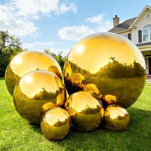 Inflatable Mirror Ball Set, 6PCS Gold | Reusable, Reflective Disco Ball Spheres, With Pump, For Party Decor, Events, Pool, Wedding, Photo Props
