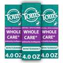 Tom's of Maine Whole Care Natural Toothpaste with Fluoride, Wintermint, 4 Oz. 3-Pack