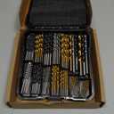 PLATINUMEDGE 140PC Multipurpose Drill Bits Set, 88PC Titanium Twist Drill Bits 26 Pc Masonry Drill Bits for Brick, Concrete 26 Pc Brad Point Drill Bits, for Wood, Metal, Masonry with Hard Storage Case