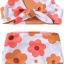 WASAIGOOD Newborn Baby Girl Two Piece Swimsuit Floral Knotted Swim Top and Bottom Tankini Bikini Set Infant Bathing Suit Girl (18-24 Months)