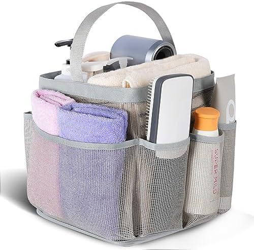 EUDELE Mesh Shower Caddy Portable for College Dorm Room Essentials,Shower Caddy Dorm with 8-Pocket Large Capacity for Beach,Swimming,Gym,Travel essentials
