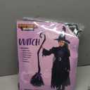 Spooktacular Creations Girls Black Witch Costume, Kids Halloween Outfit with Broom, Toddler Witch Dress for Halloween Parties (Small (5-7yr))