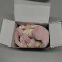 Moonkie Baby Lovey with Silicone Teether, Bunny Security Blanket with Textured Ribbons, Crinkle Toys, Soft Minky Velour & Natural Cotton, Newborn Girl Gift for Baby Shower or Birthday (Pink)