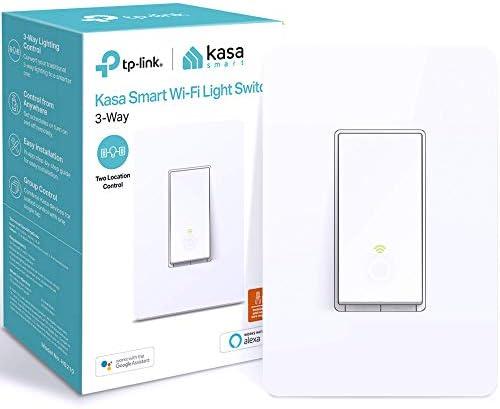 Kasa Smart 3 Way Switch HS210, Needs Neutral Wire, 2.4GHz Wi-Fi Light Switch works with Alexa and Google Home, UL Certified, No Hub Required , white