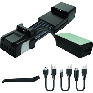 Dash cam Power Adapter for Mazda CX-5 2017-2023, CX-30 2020-2023, and More Select Models with 10pin auto-dimming,USB Power Source from Rearview Mirror,Plug and Play,Hide The Wires