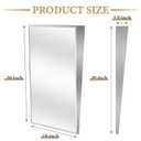 MorningRo Fixed Tilt Mirror 18" Width x 36" Height 304 Stainless Steel Frame Fixed Position Tilt Mirror for Handicap Bathroom Applications