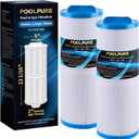 POOLPURE 4CH-949 Spa Filter Replaces Pleatco PWW50L, 200702, fil50-5d13h15fct-3, Filbur FC-0172, SD-01143, 817-4050, Waterway Teleweir 50, Rising Dragon 50, hot tubs filter cartridge 2 PACK