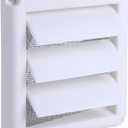 Plastic Air Vent, 3 Flaps Wall Duct Ventilation Grill with Net, New Brand, Suitable for Home, Office, or Anywhere (15 * 15cm)