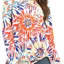 Womens Long Sleeve Shirts Casual Blouses Trendy Twist Knot Tunics Tops for Leggings (XXL)