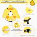 KOOLTAIL Inflatable Dog Cone Collar, Soft Donut E Collar for Dogs After Surgery to Stop Licking Enhanced Alternative, Blow Up Pet Neck Pillow Recovery Adjustable Cone for Dog Cat, Upgrade Size, Duck L (Yellow)