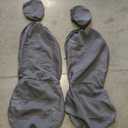 Car Front Seat Covers Gray Canvas 2PCS
