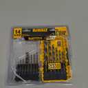 DEWALT Drill Bit Set, 14-Piece, 135 Degree Split Point, For Plastic, Wood and Metal (DWA1184) (14 piece set (Pack of 1))