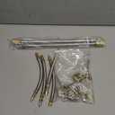 Hotop 4 Pieces Valve Stem Extension Stainless Steel Braided Extenders, 6 Pieces 45 90 135 Degree Brass Extenders for Cars Trucks Motorhome Trailer Rv Trailer Vehicle(7 Inch,Silver)