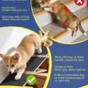 Dog Ramp for Stairs, 2 Pack Wooden Pet Steps for Small Dogs, Foldable Anti-Slip Stair Ramp for Senior, Short-Legged & Injured Pets, Adjustable Low-Angle Dog Stair Wedge