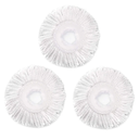 3 Pack Spin Mop Replacement Head for Hurrica, Mopnad, Cassabel and Other 360 Spin Mop Systems, Microfiber Spin Mop Refills (3pc-White)