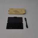 CACOE Wireless Keyboard with Stand, Mini Keyboard for Cell Phone, Ultra-Slim Portable, Foldable, Dual-Channel QWERTY with Stand Holder for Smartphone and More iOS Android Windows, Black