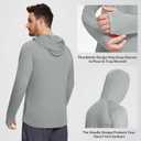baleaf Men's Sun Protection Hoodie Shirt UPF 50+ Long Sleeve UV SPF T-Shirts Rash Guard Fishing Swimming Lightweight,medium