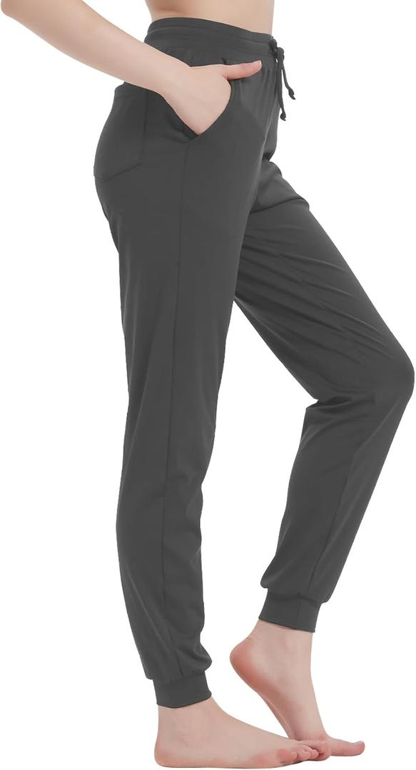 Idtswch 30"/32"/34"/36" Long Inseam Women Tall Sweatpants Extra Long Joggers Zipper Pockets Track Athletic Pants for Running (Gray, L)