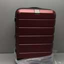 KROSER Hardside Expandable Carry On Luggage with Spinner Wheels & Built-in TSA Lock, Durable Suitcase Rolling Luggage with USB Port, Carry-On 20-Inch, Burgundy