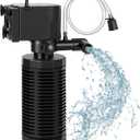 Aquarium Internal Filter for 30~100 Gallons - Ultra-Quiet Fish Tank Filters 400GPH Submersible Power Pump Filter with Biochemical Filtration Air Supply Water Clean