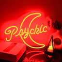 Psychic Neon Sign Bar Neon Light Sign Psychic, Moon Star Decorations Neon Signs For Door Decorations, Bedroom Accessories Neon Sign