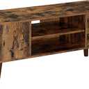 VASAGLE Retro TV Stand for Televisions up to 42 Inches, Mid-Century Modern Entertainment Center, 43.4”, Rustic Brown