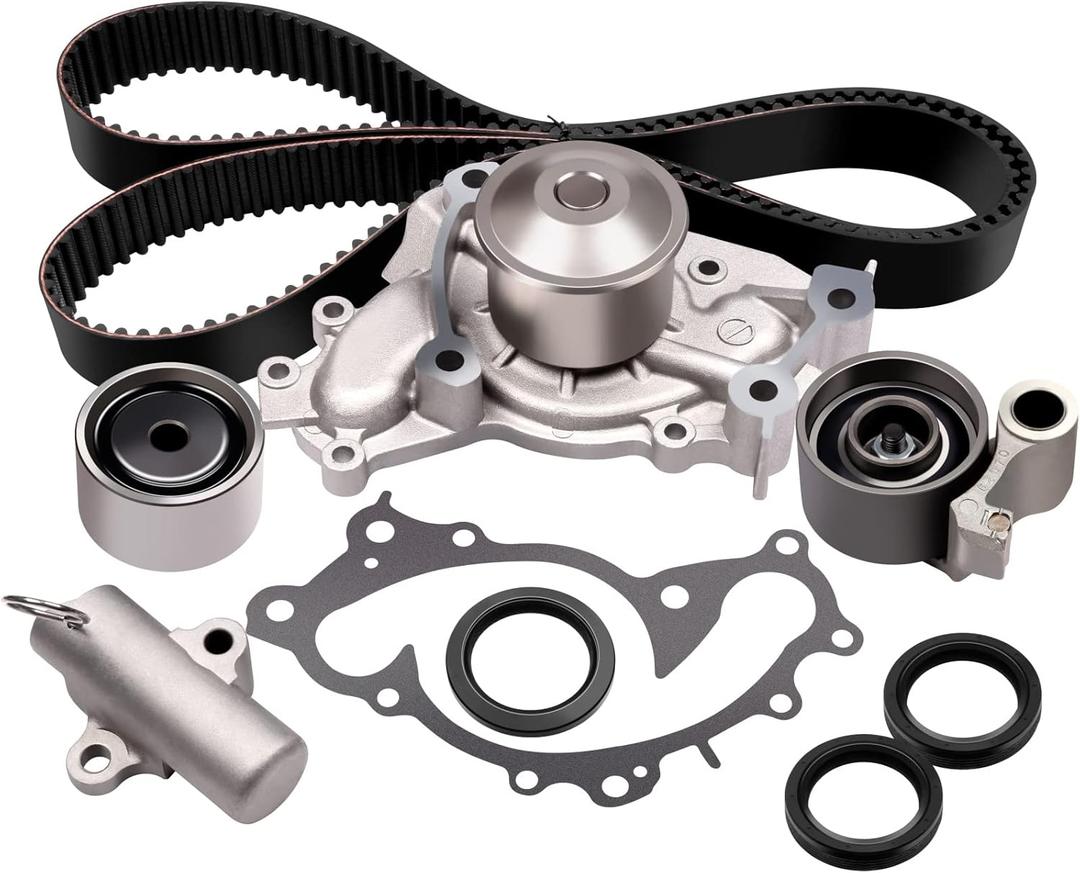 ECCPP Timing Belt Kit with Water Pump Compatible For Lexus ES300 ES330 RX330 RX400h For Toyota Camry For Highlander For Sienna Solara V6 3.0L 3.3L TS26257A ITM257A 16100-29085