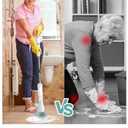 Sweepulire Electric Spin Scrubber SW1, Shower Scrubber with Long Handle, 2 Spin Speeds, Electric Bathroom Scrubber with 8 Replacement Heads, Bath Tub Cleaner Brush for Floor, Tub, Shower, Tile (All White)