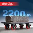 4 inch Casters Wheels, 4" Heavy Duty Casters Polyurethane (PU) Swivel Set of 8 Load 4400lbs with Brake, Locking Swivel Plate Caster, Industrial Castor Wheels for Carts,Furniture and Workbench