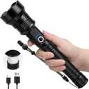 Rechargeable LED Flashlight High Lumens, 99,000 Lumens Super Bright Flashlights with 8 Modes & Waterproof, Powerful Handheld Flash Light for Home Camping Hiking