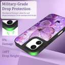 Fiyart Designed for iPhone 16 Plus Case,Cute 3D Glossy Butterflies for Women Girls Hard Shell Durable Shockproof Luxury Aesthetic TPU Phone Bumper 6.7"-Purple