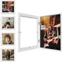 Vinyl Record Frame for the Wall, Wall-Mounted Vinyl Record Display Frame, Album Frames for 12x12 Inch LP Album Cover (4 Pack/White)